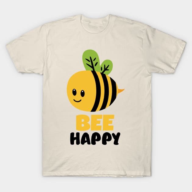 Love Honey Bee Happy T-Shirt by KewaleeTee